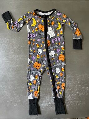 6-12m Little Sleepies Bamboo Zippy in Halloween Print